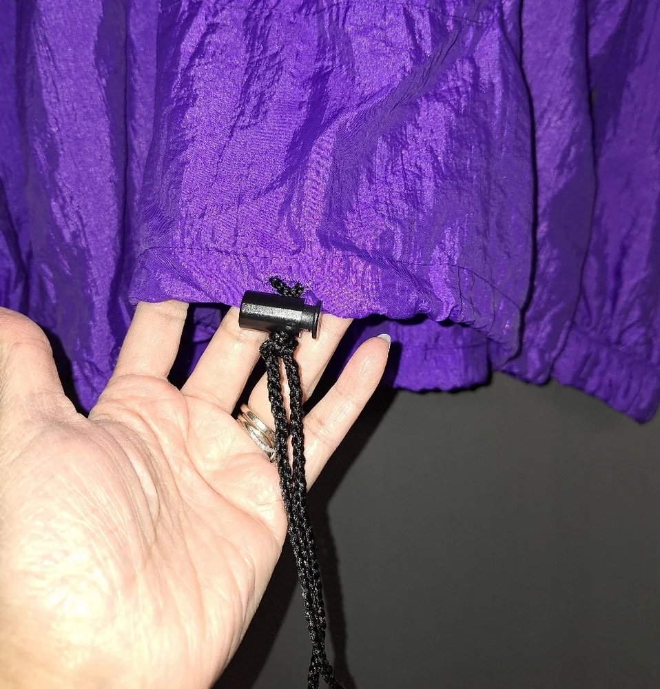 Vtg Surf Style Pull Over Windbreaker Jacket 1/2 Zip Neon Vibrant Colorblock 90s - Picture 8 of 14